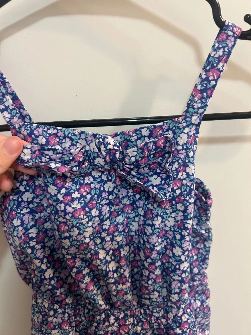 Janie and Jack Girls Romper Sleeveless One Piece Blue Size 3T Floral Summer